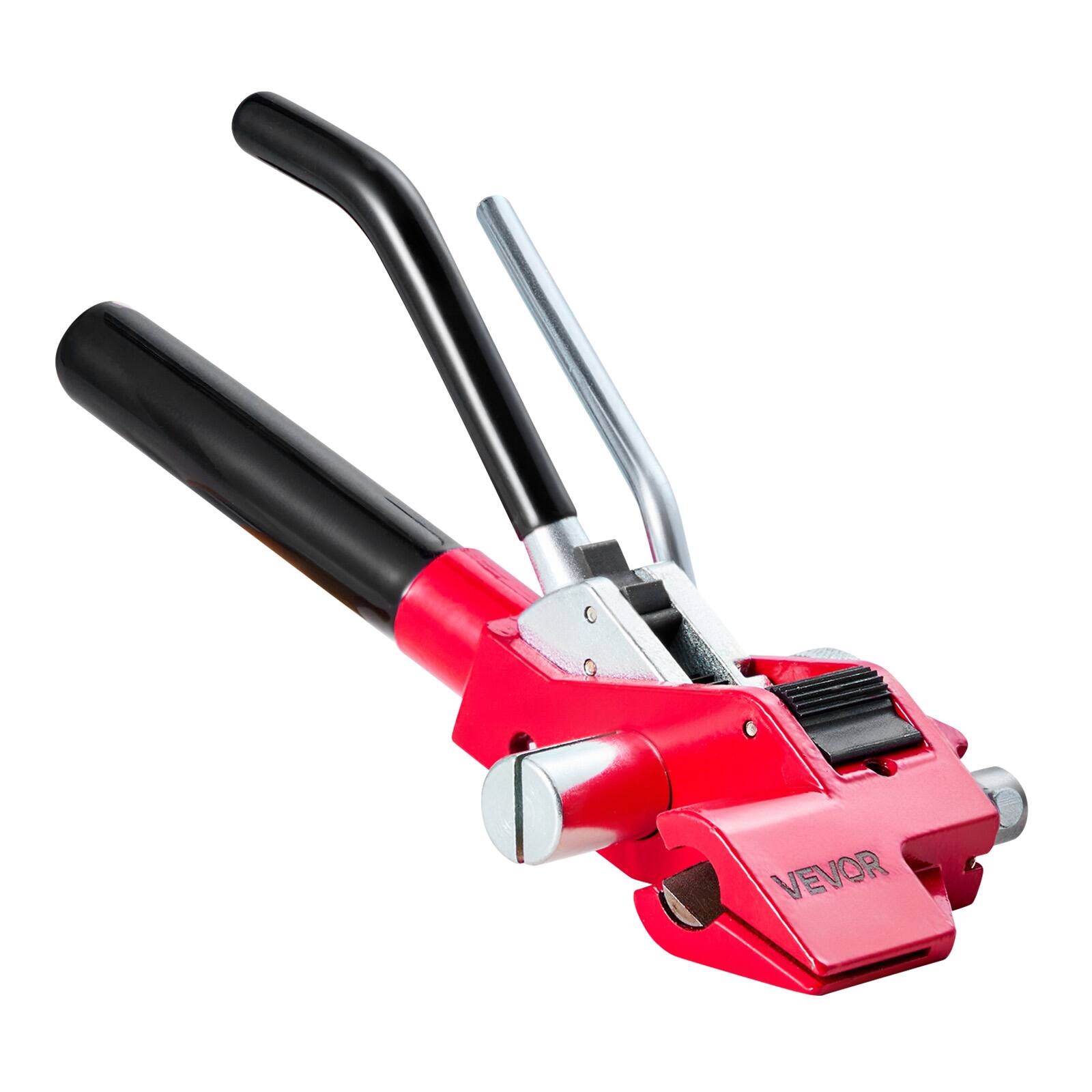 Alt View 5. VEVOR - Steel Banding Strapping Kit, Heavy Duty Banding Sealer Tool with 100 ft Binding Straps, 100 Metal Clasps - Orange; Silver.