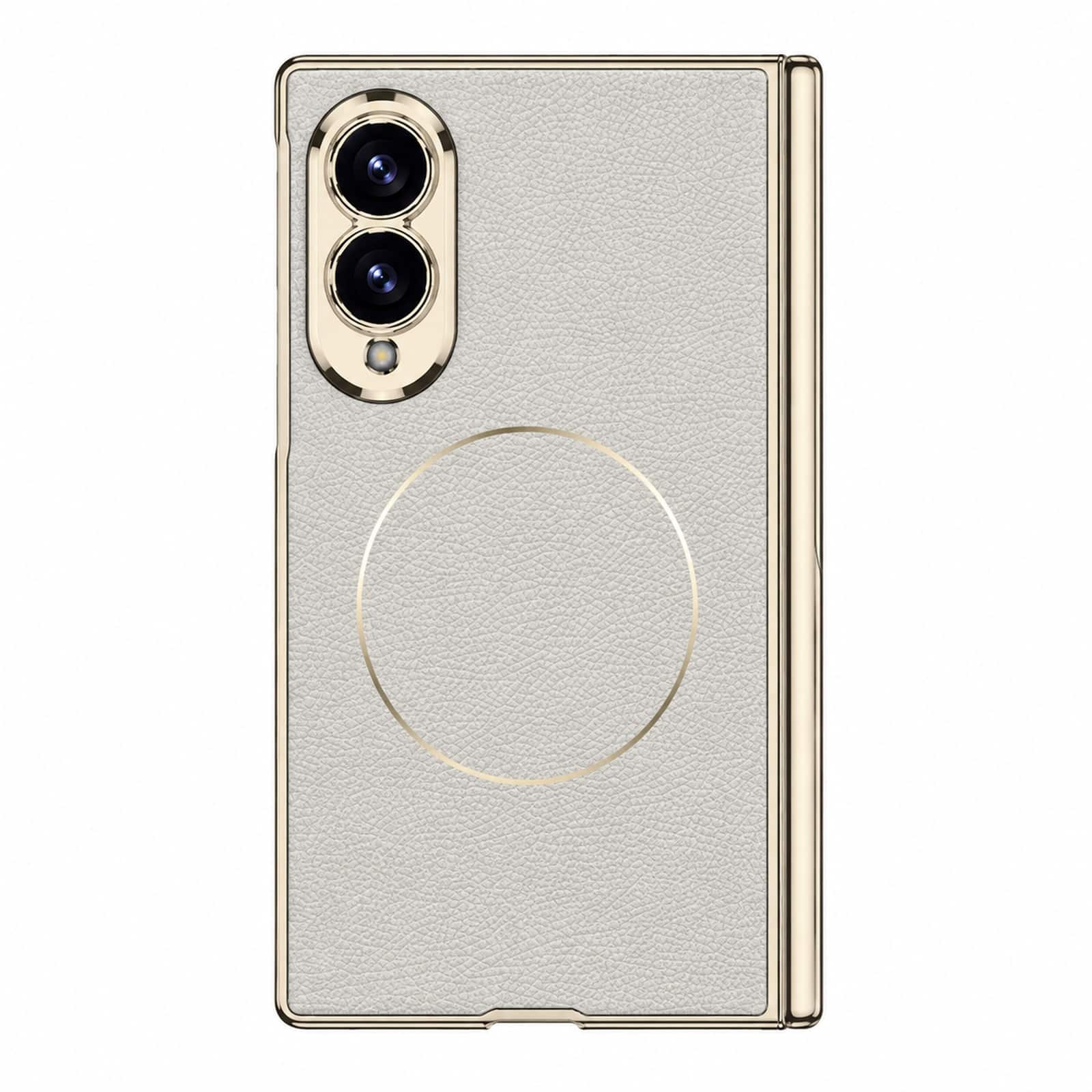 Dteck - Magnetic Back Cover for Samsung Galaxy Z Fold 8 with Tempered Glass Screen Protector, Shockproof PU Leather Cover - Titaniumgray price history on PriceWatchPro