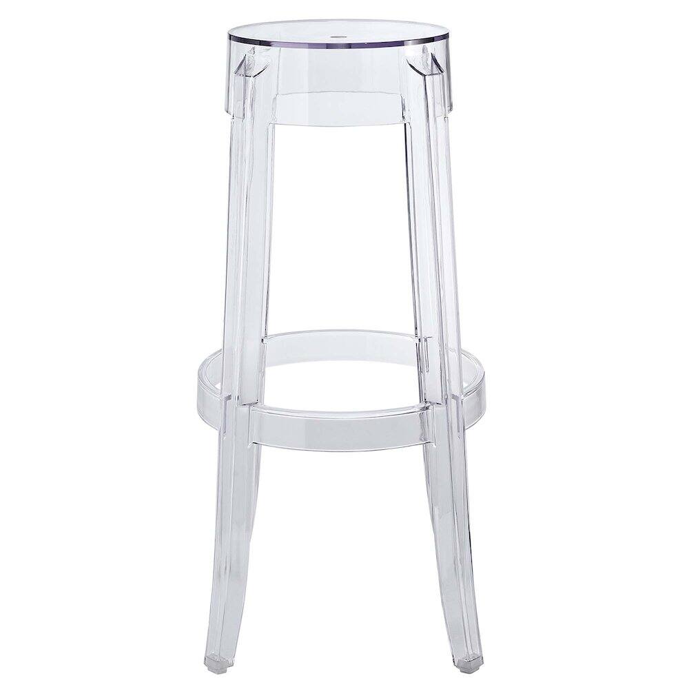 Alt View 2. Modway - Casper Backless Bar Stool - Clear.