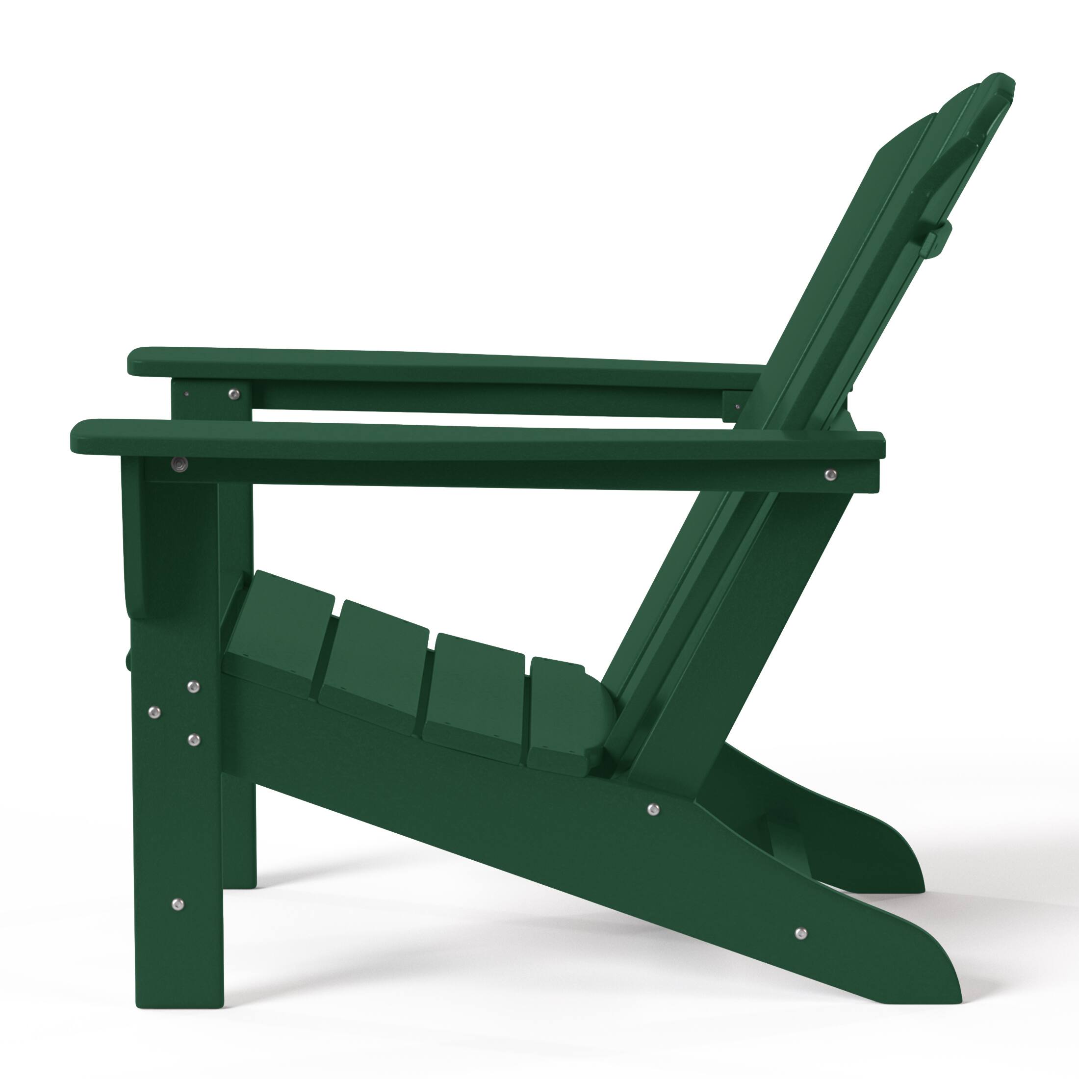 Alt View 3. WestinTrends - WestinTrends Dylan Outdoor Adirondack Chair - Dark Green.