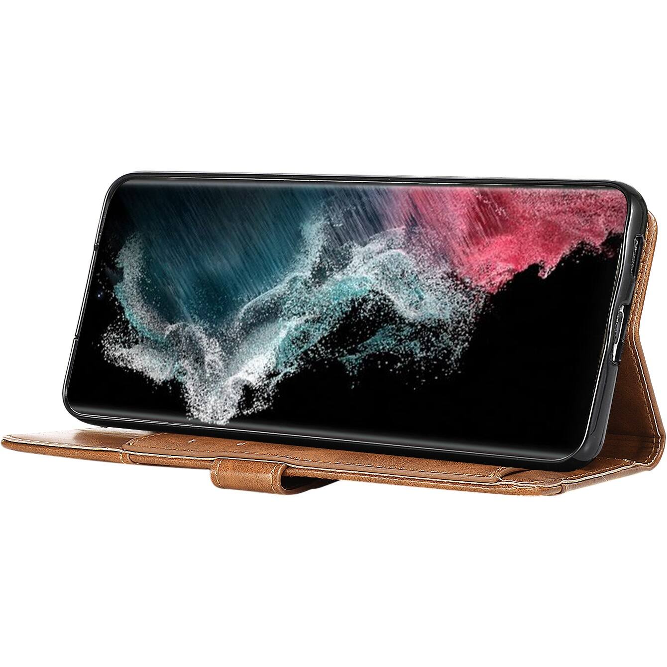 Alt View 15. SaharaCase - Folio Wallet Case for Samsung Galaxy S22+ - Brown.