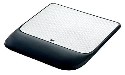 Alt View 7. 3M - Precise™ Mouse Pad with Gel Wrist Rest, Interlace, Optical Mouse Performance, Battery Saving Design - Black.