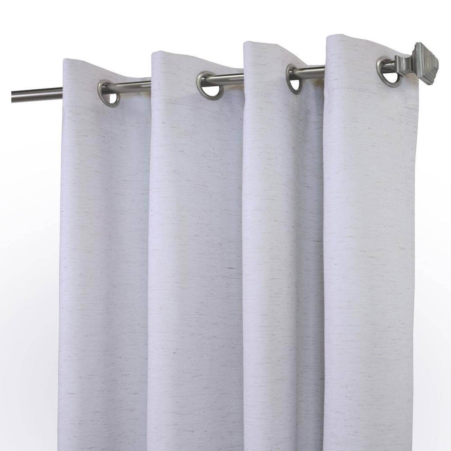 Left. Commonwealth Home Fashions - Commonwealth Lindsey Back Tab Curtain Panel - 52" x 84" White - White.