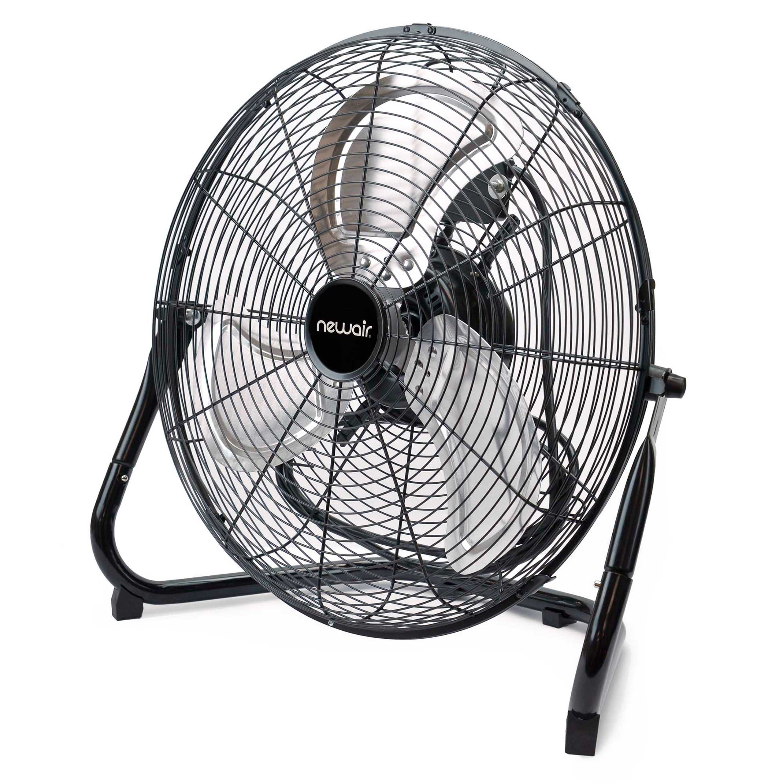 Alt View 7. NewAir - 18" High Velocity Portable Floor Fan with 3 Fan Speeds and Long-Lasting Ball Bearing Motor - Black.