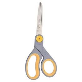 Westcott - Titanium Bonded 8" Titanium Heavy Duty General Purpose Scissor, Pointed Tip - Gray/Yellow