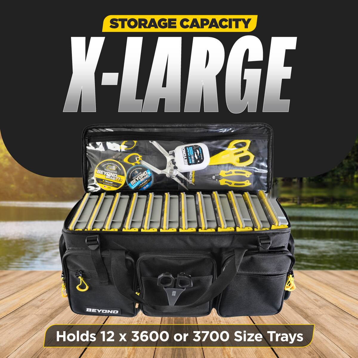 STORAGE CAPACITY X-LARGE

Holds 12 x 3600 or 3700 Size Trays