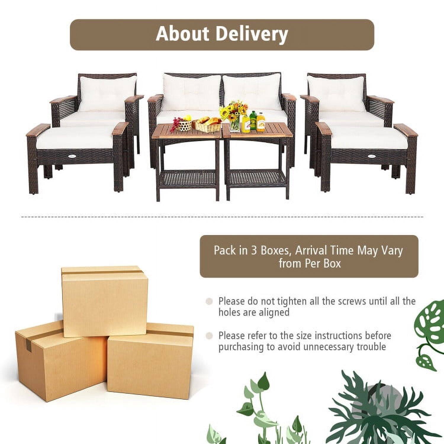 About Delivery

Pack in 3 Boxes, Arrival Time May Vary from Per Box

- Please do not tighten all the screws until all the holes are aligned
- Please refer to the size instructions before purchasing to avoid unnecessary trouble