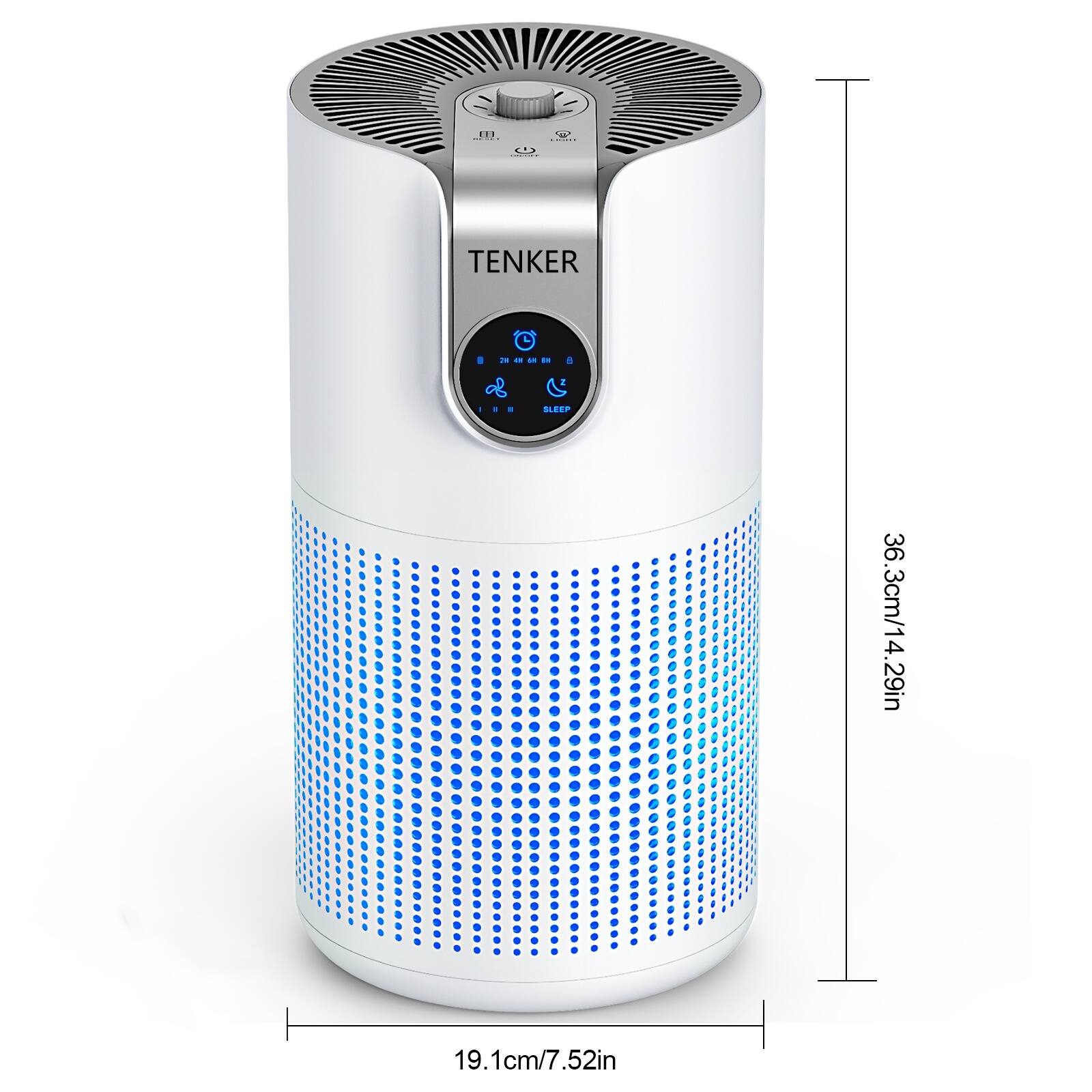 i C : : | TENKER 8 i - a - + 1 a  d + - SLEEP  
36.3cm/14.29in  
19.1cm/7.52in