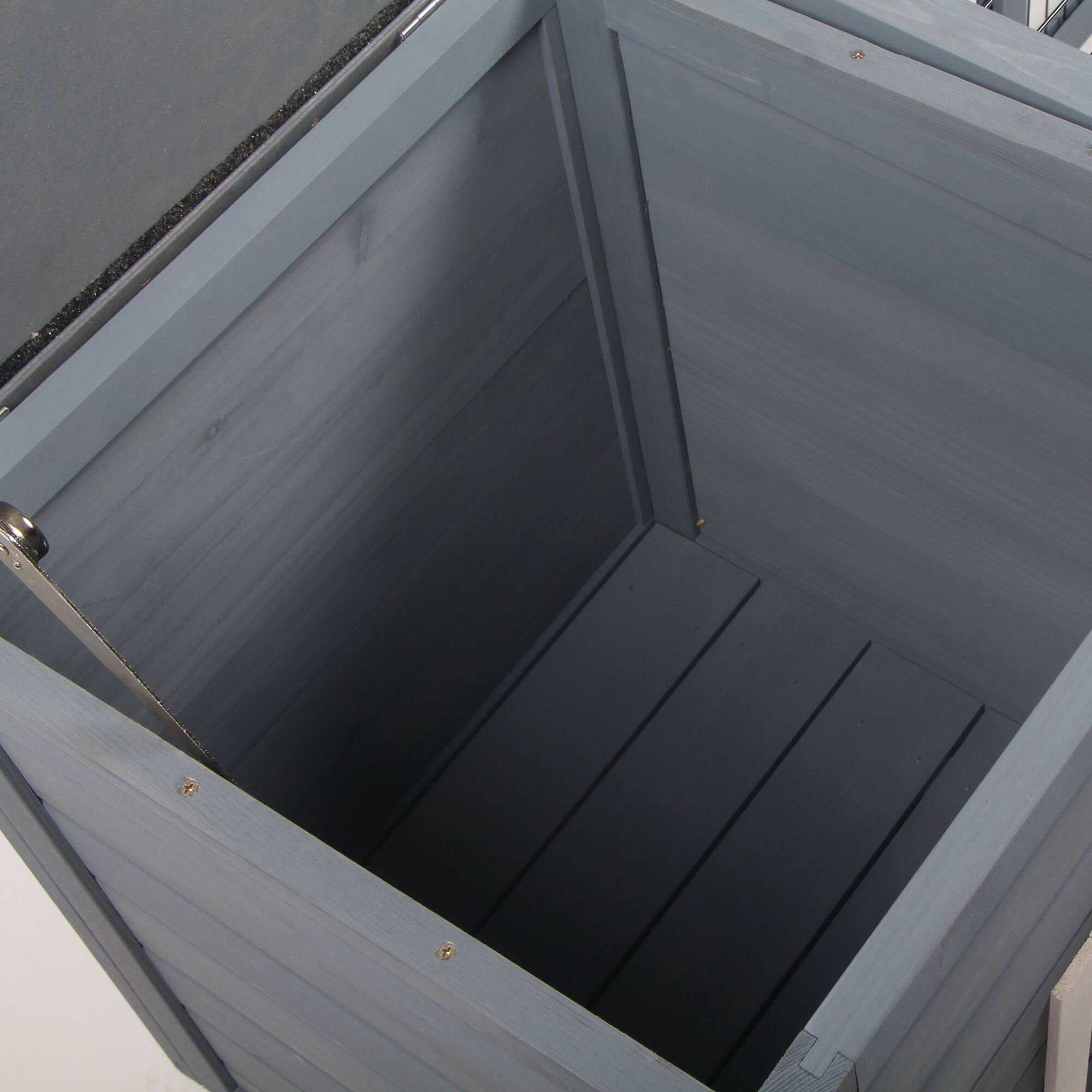 Alt View 3. TinyHomie - PawHut Rabbit Hutch Indoor Outdoor Waterproof 3 Ventilation Doors Gray.