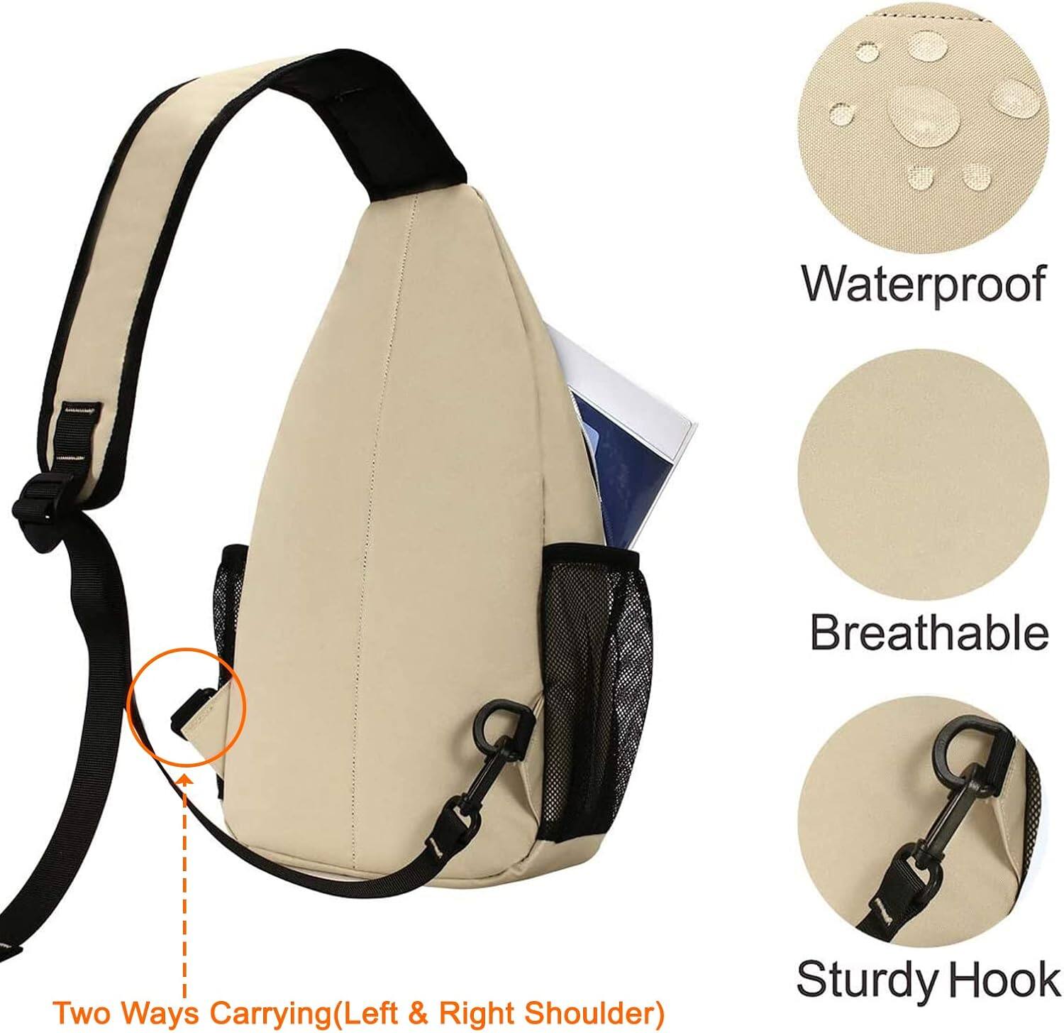 Waterproof Breathable Two Ways Carrying (Left & Right Shoulder) Sturdy Hook