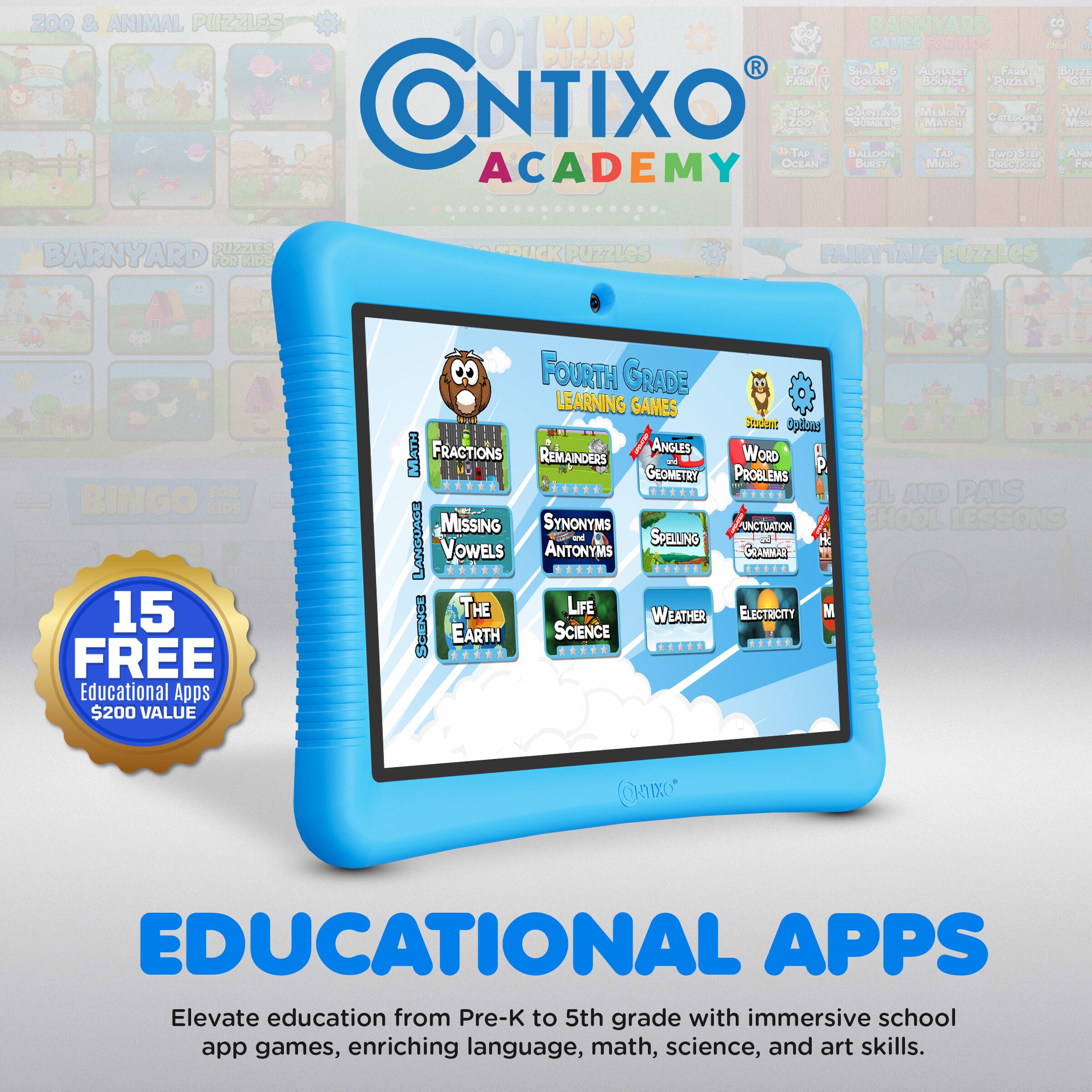 Sure, here is the corrected and grouped text from the image:

---

**ONTIXO ACADEMY**

**15 FREE Educational Apps $200 VALUE**

**EDUCATIONAL APPS**

Elevate education from Pre-K to 5th grade with immersive school app games, enriching language, math, science, and art skills.

---

**200 & ANIMAL PUZZLES**

**BARNYARD GAMES**

**DUCK PUZZLES**

**FAIRYTALE PUZZLES**

**BINGO KIDS**

**101 GAMES FOR KIDS**

**DUZZLES**

**TAP SHAN**

**ASSIST**

**PARM**

**PurE**

**FASM**

**Coubes**

**BOUNCE**

**Purhas**

**WONTIXO**

**200 TAD B0R**

**cae EMATEH**

**MEMORY**

**TUCAI**

**Wil Mrss**

**TAP**

**BALLOON**

**TA**

**TMUSTE**

**Av**

**ACADEMY**

**OCEAN**

**BURST**

**Musia**

**Delicutes**

**Fe**

---

**FOURTH GRA