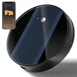Aukfa - G6 Robot Vacuum - Ultra-Thin, 1800Pa Suction, Auto Self-Charging, Wi-Fi/APP Control, Custom Cleaning, 100min Runtime - Black