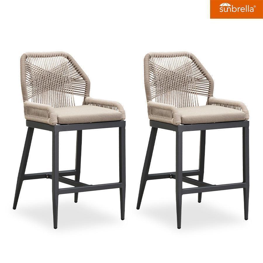 Dark Grey & Taupe-Counter Height