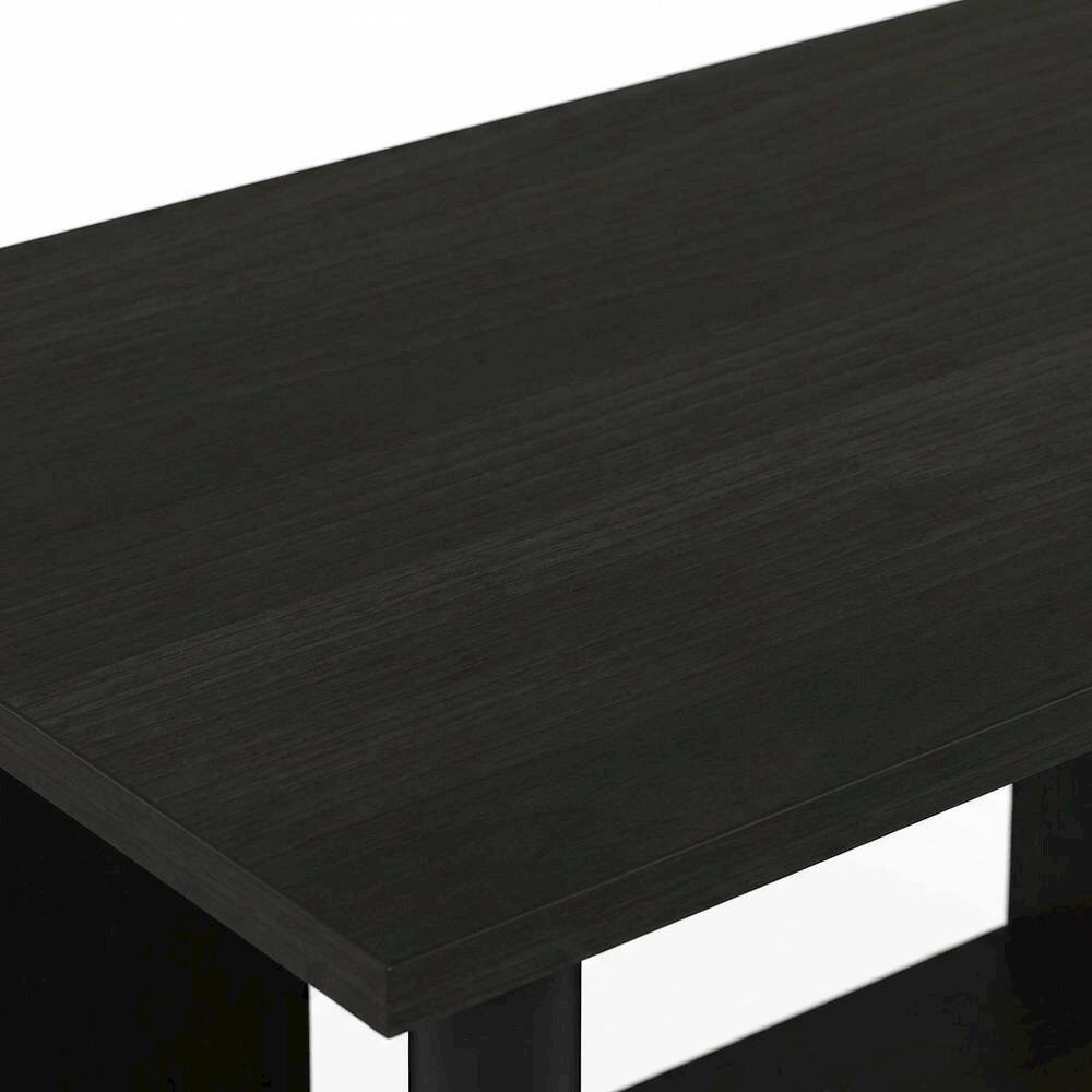 Alt View 2. FurniFact - Espresso and Black 2-Tier End Table with Modern Design - Espresso/Black.