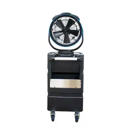 Front. XPOWER - Oscillating Portable 3 Speed Outdoor Cooling Misting Fan - Blue.