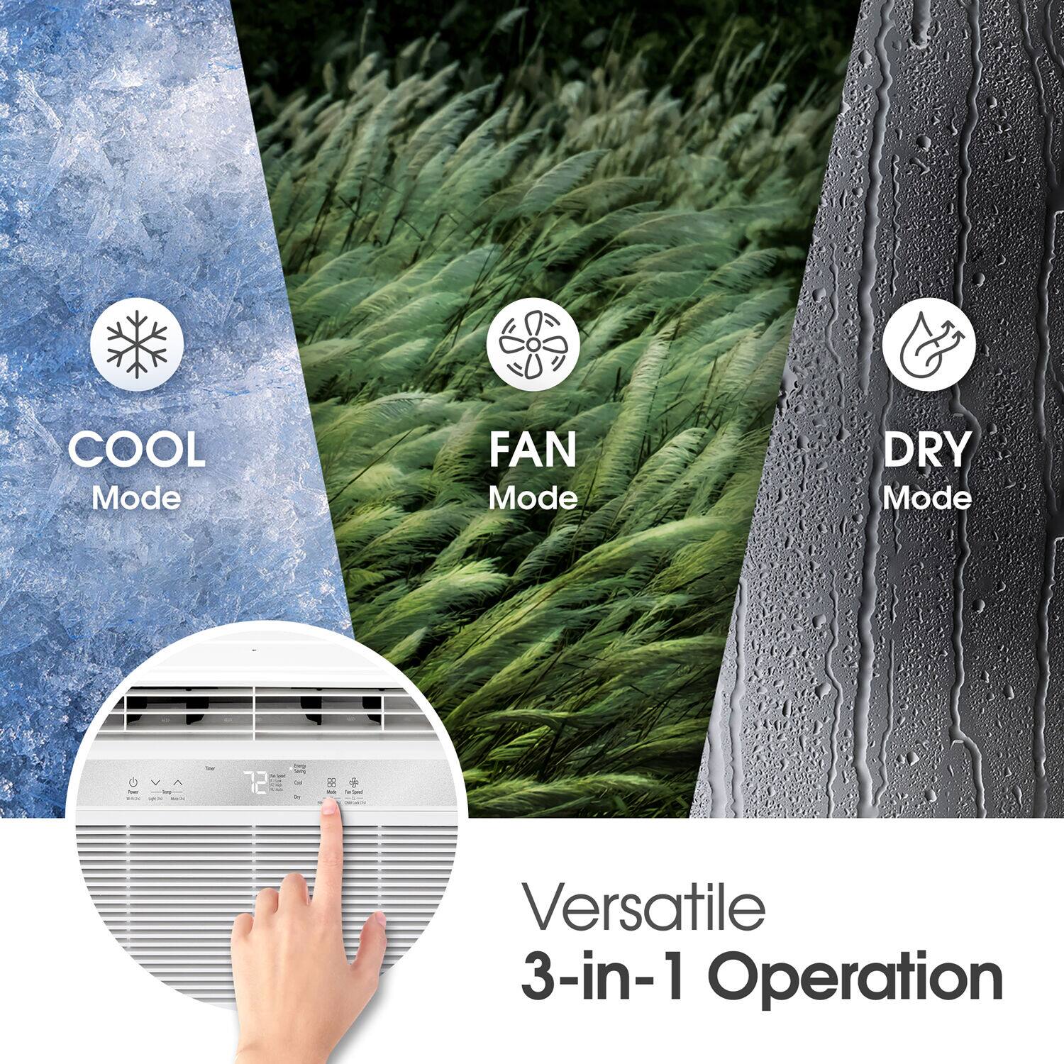 COOL Mode  
FAN Mode  
DRY Mode  

Versatile 3-in-1 Operation