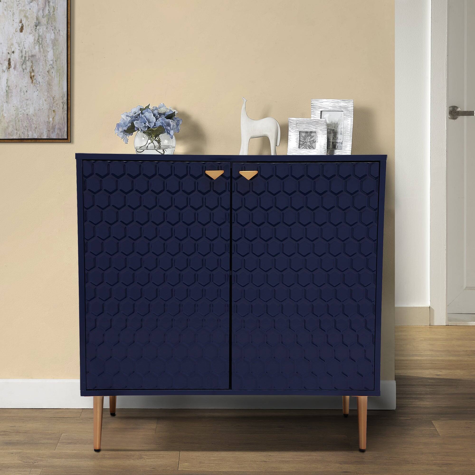 Alt View 10. Boyel Living - Boyel Living 2 Door Cabinet Storage Cabinet - Blue.
