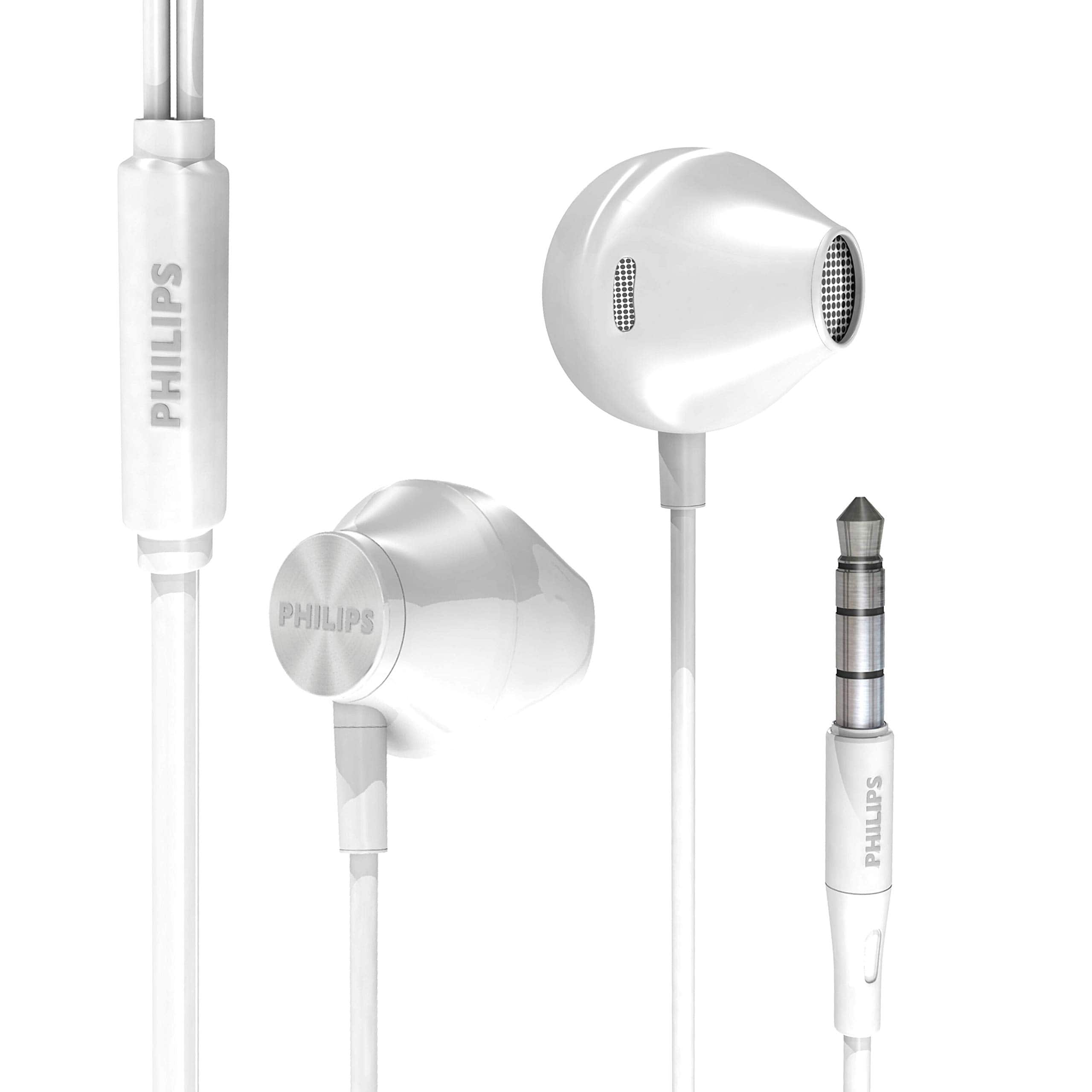 Philips - Wired Earbuds In Ear Headphones, 14.2Mm Drivers, Bass Clear Sound, Comfort Fit - White price history on PriceWatchPro