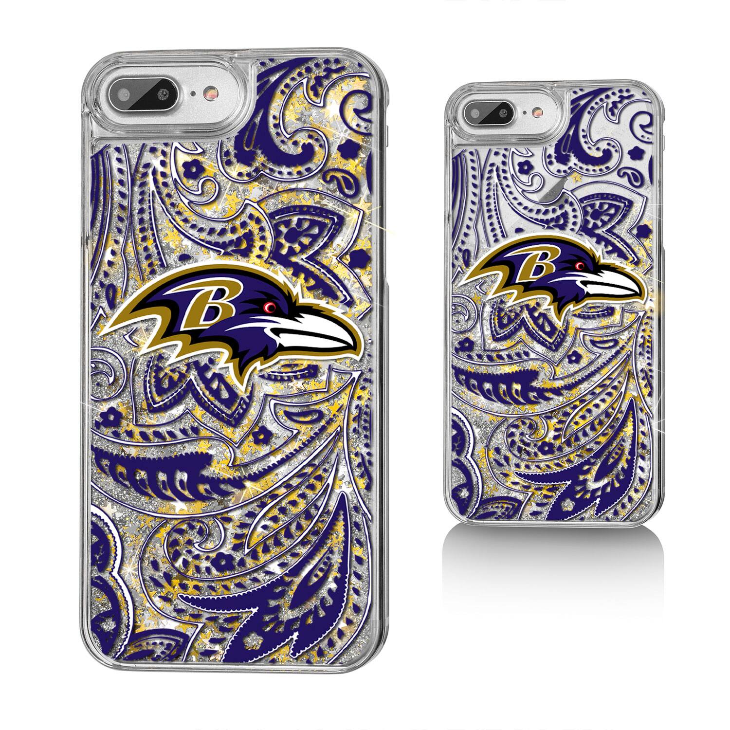 Alt View 3. Keyscaper - Baltimore Ravens iPhone Paisley Design Glitter Case - 14 - Multicolor.