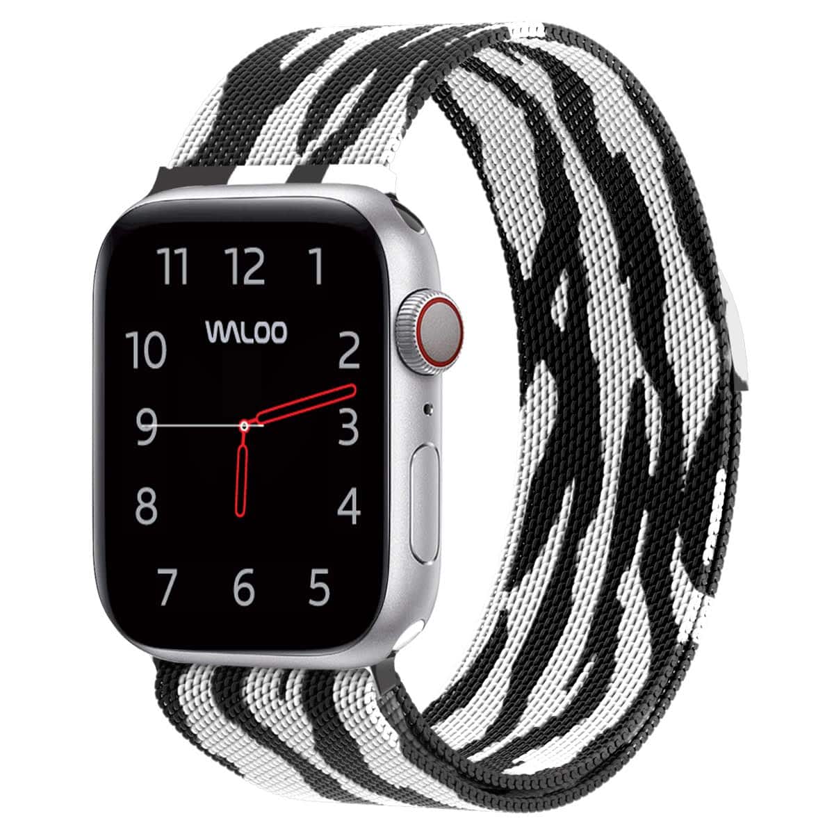 Waloo - Animal Printed Magnetic Mesh Band For Apple Watch - Zebra price history on PriceWatchPro
