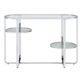 Furniture of America - Ludington Metal 2-Shelf Sofa Table in Chrome - Silver