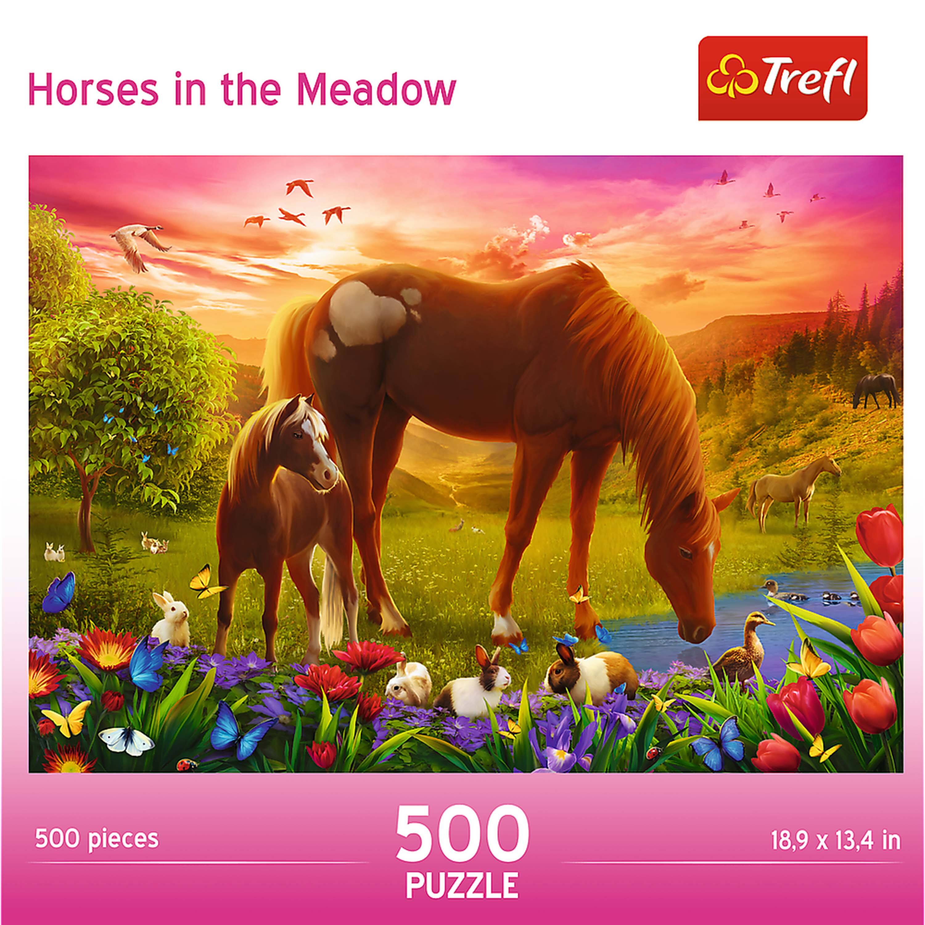 Horses in the Meadow  
Trefl  
500 pieces  
500 PUZZLE  
18.9 x 13.4 in
