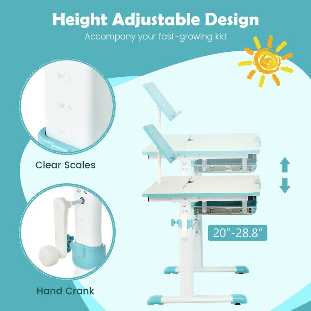 Height Adjustable Design  
Accompany your fast-growing kid  

Clear Scales  

Hand Crank  

20" - 28.8"