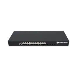 J-Tech Digital - 24-Port Gigabit Ethernet Switch For AV Over IP System - Black
