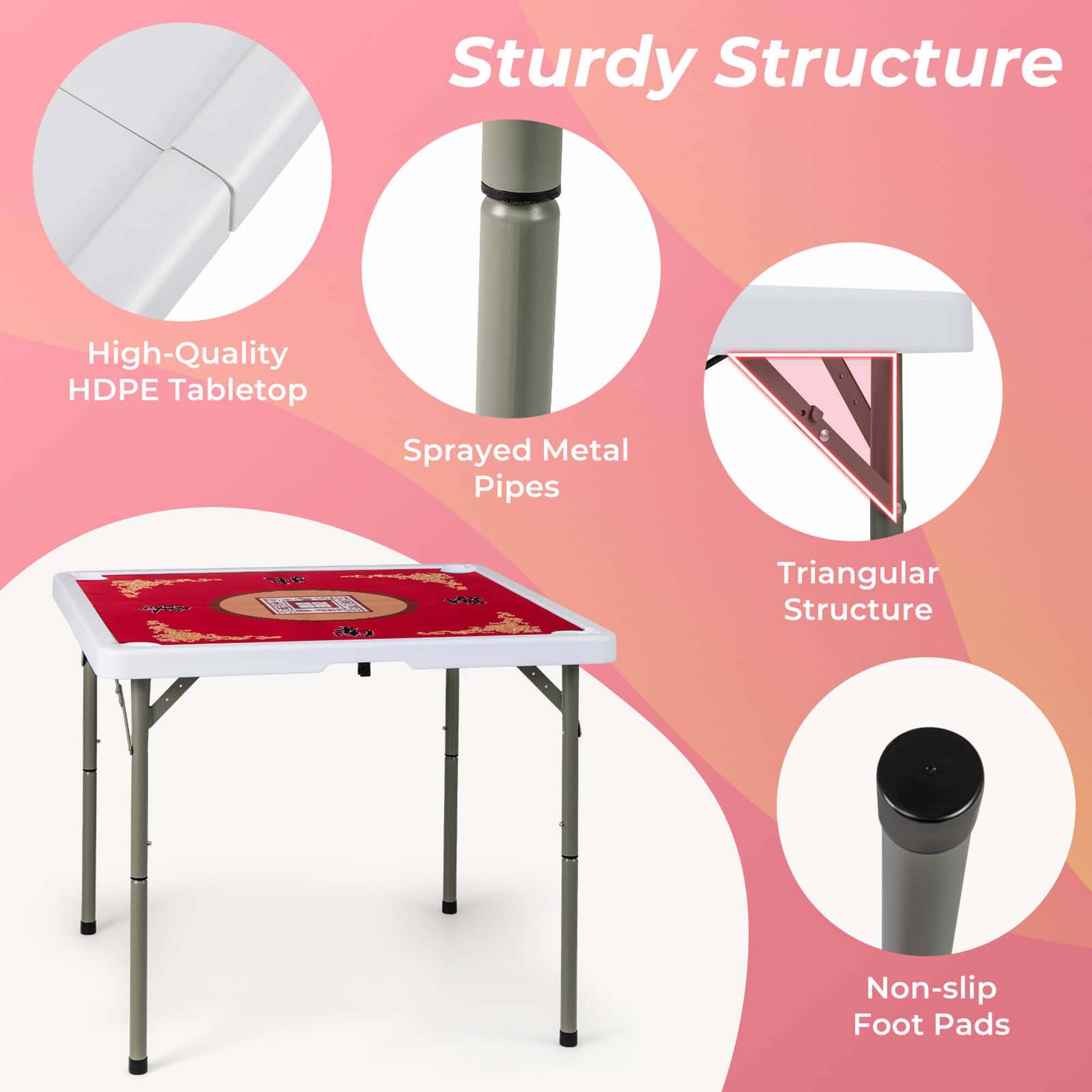 Sturdy Structure

- High-Quality HDPE Tabletop
- Sprayed Metal Pipes
- Triangular Structure
- Non-slip Foot Pads