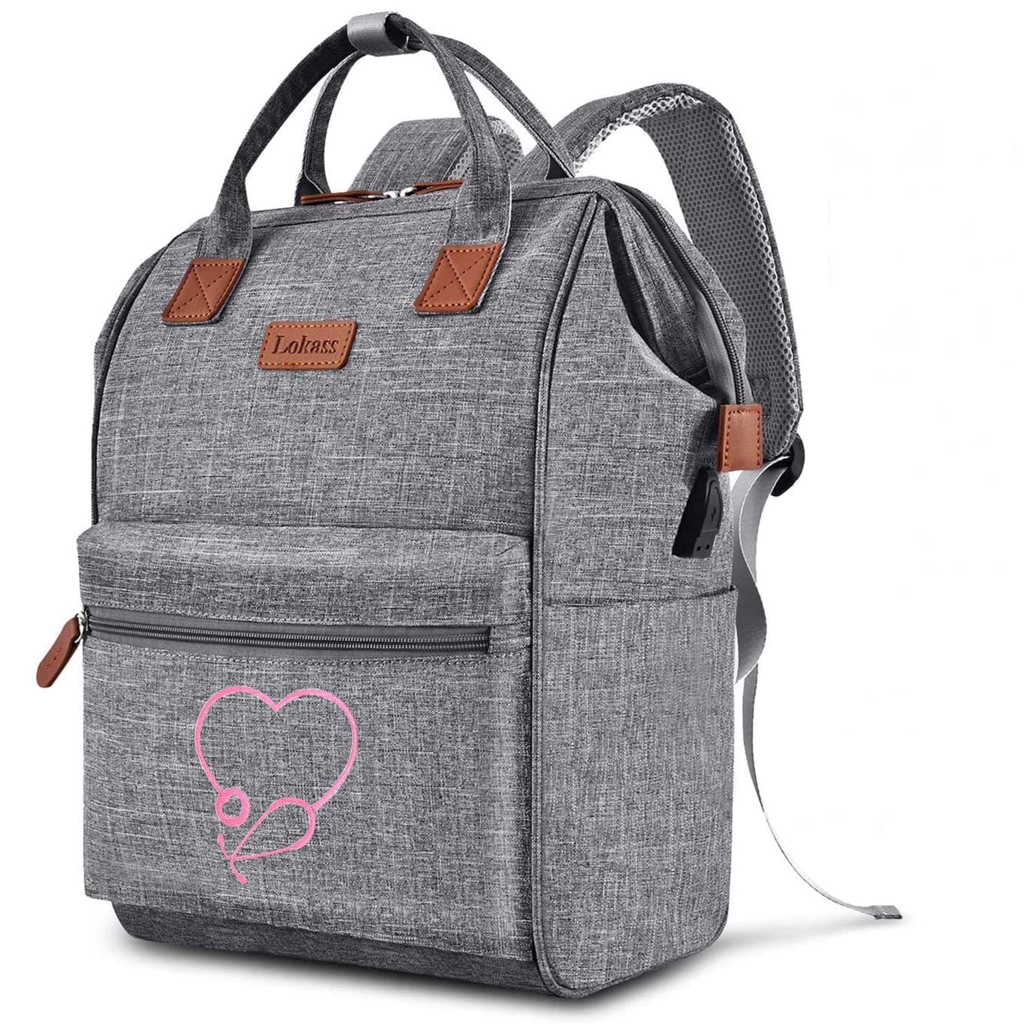 Live At Space - Nurse Backpack bag For Women 15 6 Inch Waterproof Laptop Travel Backpack With Usb Charging Port Large Wide open Bags - Style 7