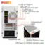 PORTS:
4 USB 2.0 Type-A
2 USB Type-C (10Gbps signaling rate)
2 USB Type-A (5Gbps signaling rate)
RJ-45
3 DisplayPort
1 HDMI
Headphone jack
2 USB Type-A (5Gbps signaling rate)
USB Type-C (10Gbps signaling rate)