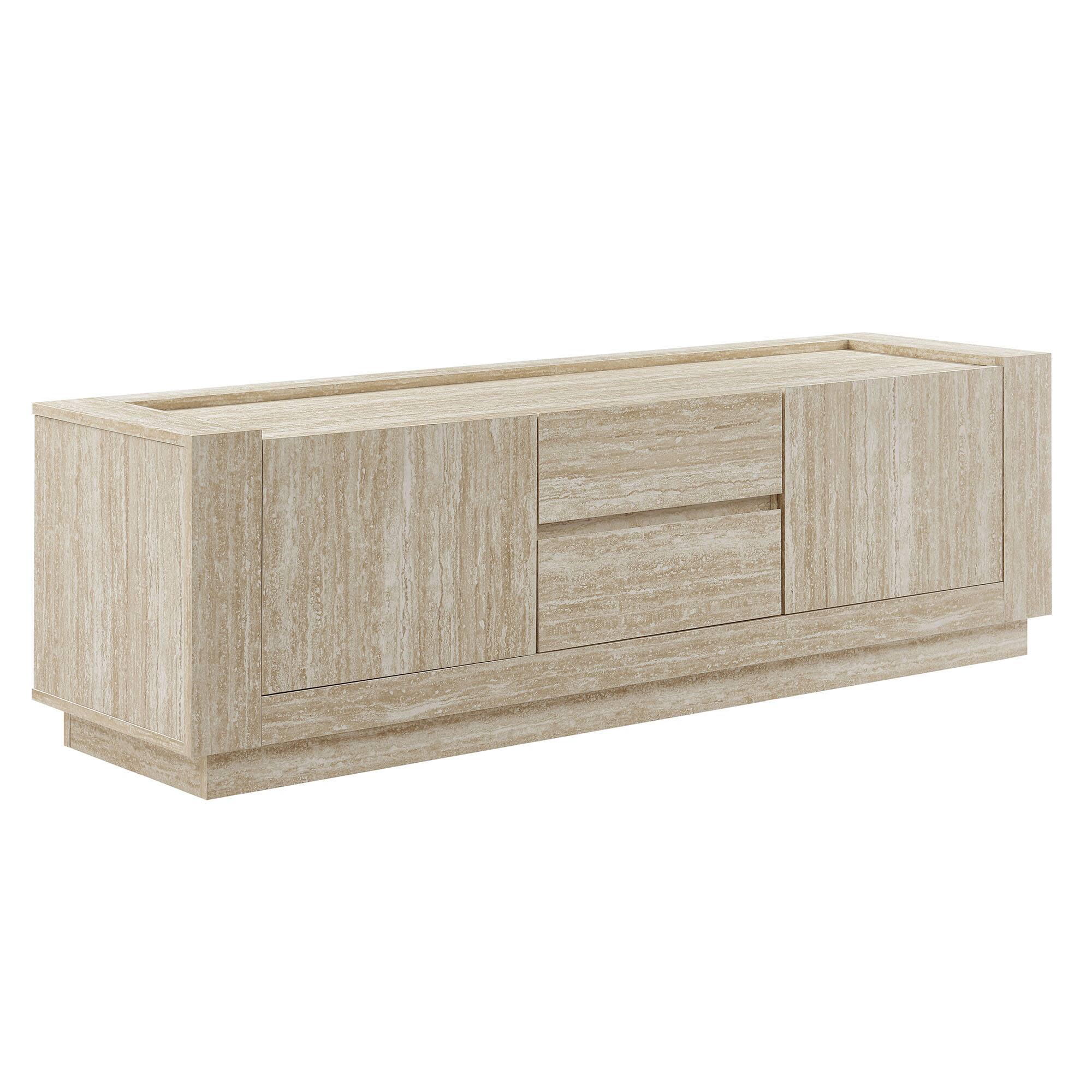Angle. Modway - Hollis 59" Travertine TV Stand by Modway - Travertine.