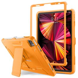 DTTO - Rugged Case with Screen Protector for iPad Pro 11" (2018-2022) & iPad Air 10.9" (4th/5th Gen) - Orange