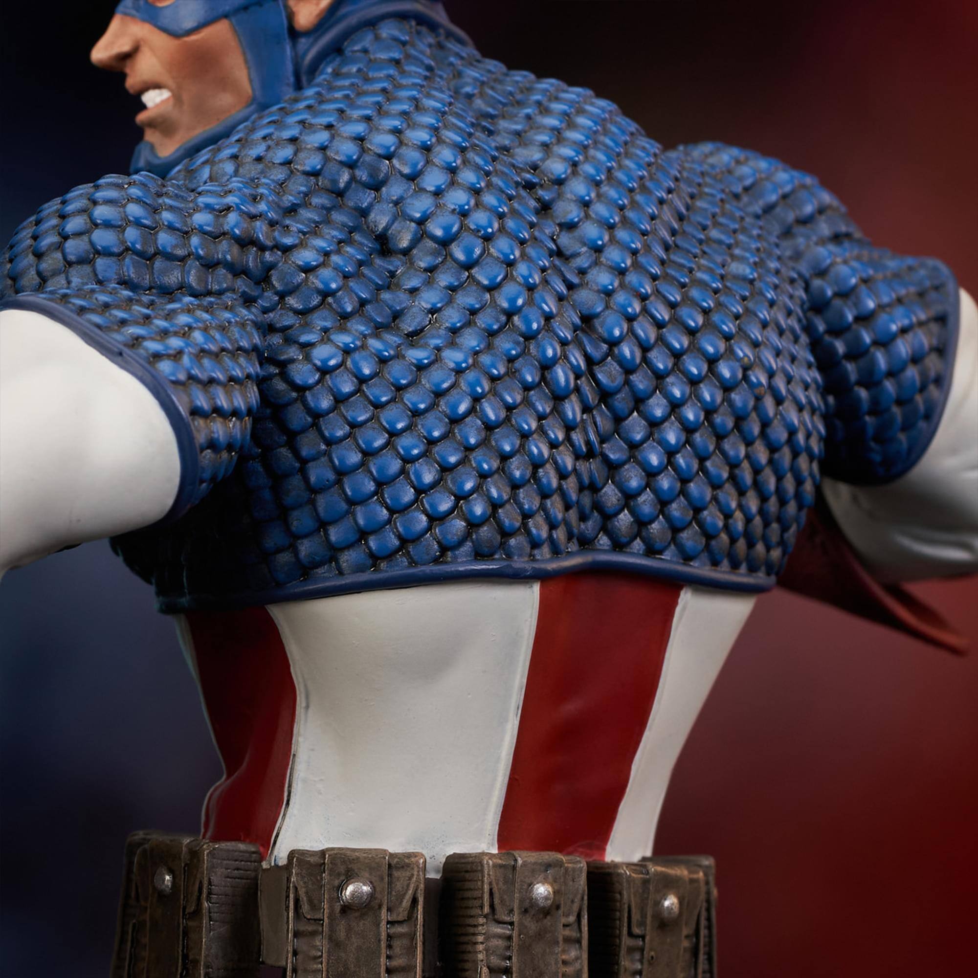 Alt View 4. Marvel - Marvel Captain America 6 Inch Resin Bust - Blue.