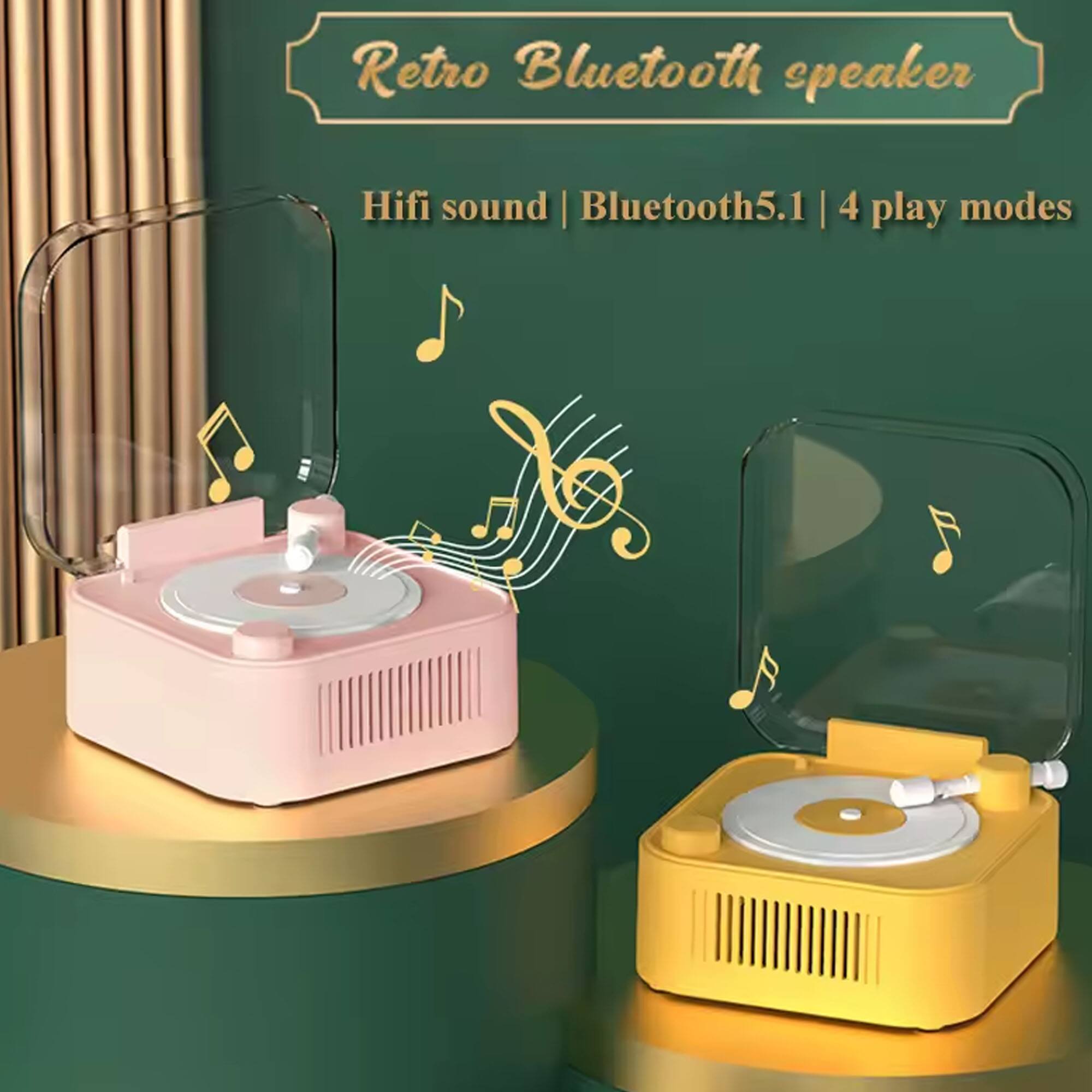 Retro Bluetooth speaker  
Hifi sound | Bluetooth5.1 | 4 play modes