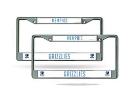 Rico Industries - Memphis Grizzlies NBA Chrome Metal (Set of 2 Frames) License Plate Frame - Multi