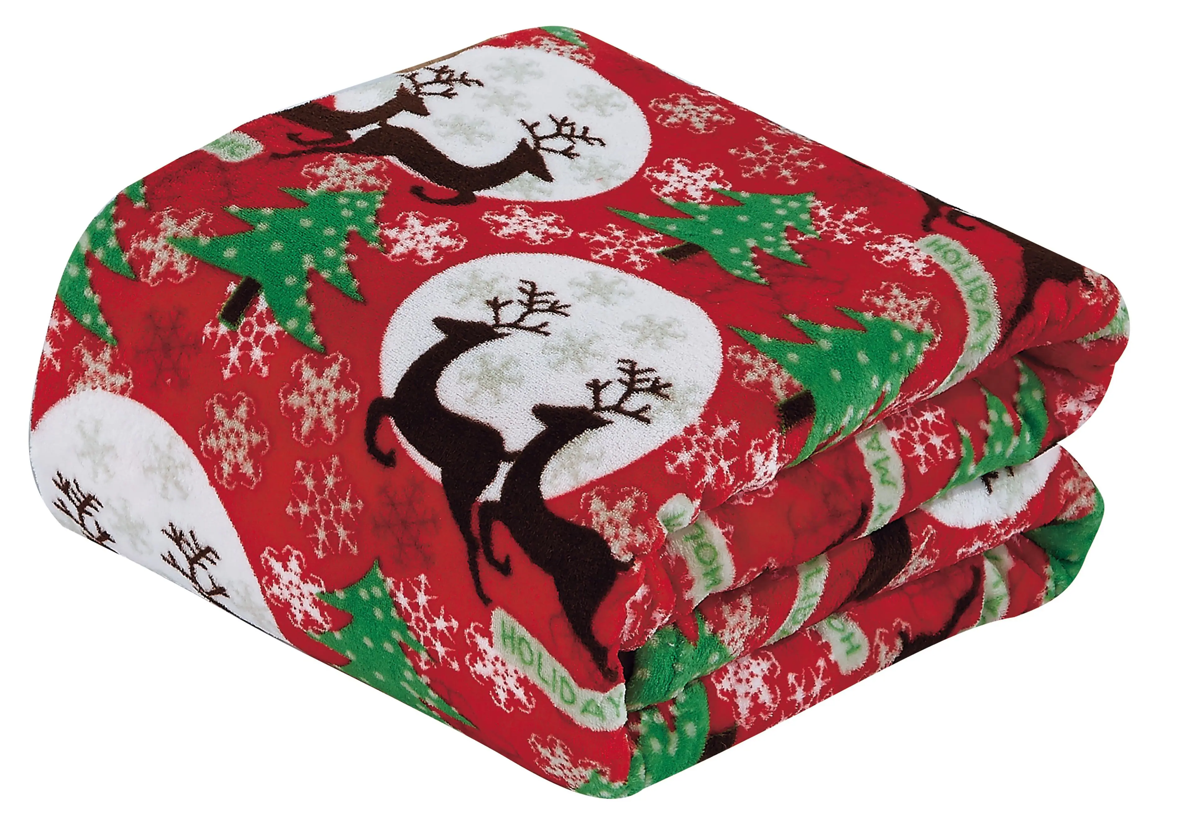 Left. Noble House - Festive and Cheery Holiday Microplush Throw Blanket 50"x60" Christmas Pickup Truck - Holiday Magic - Holiday Magic.