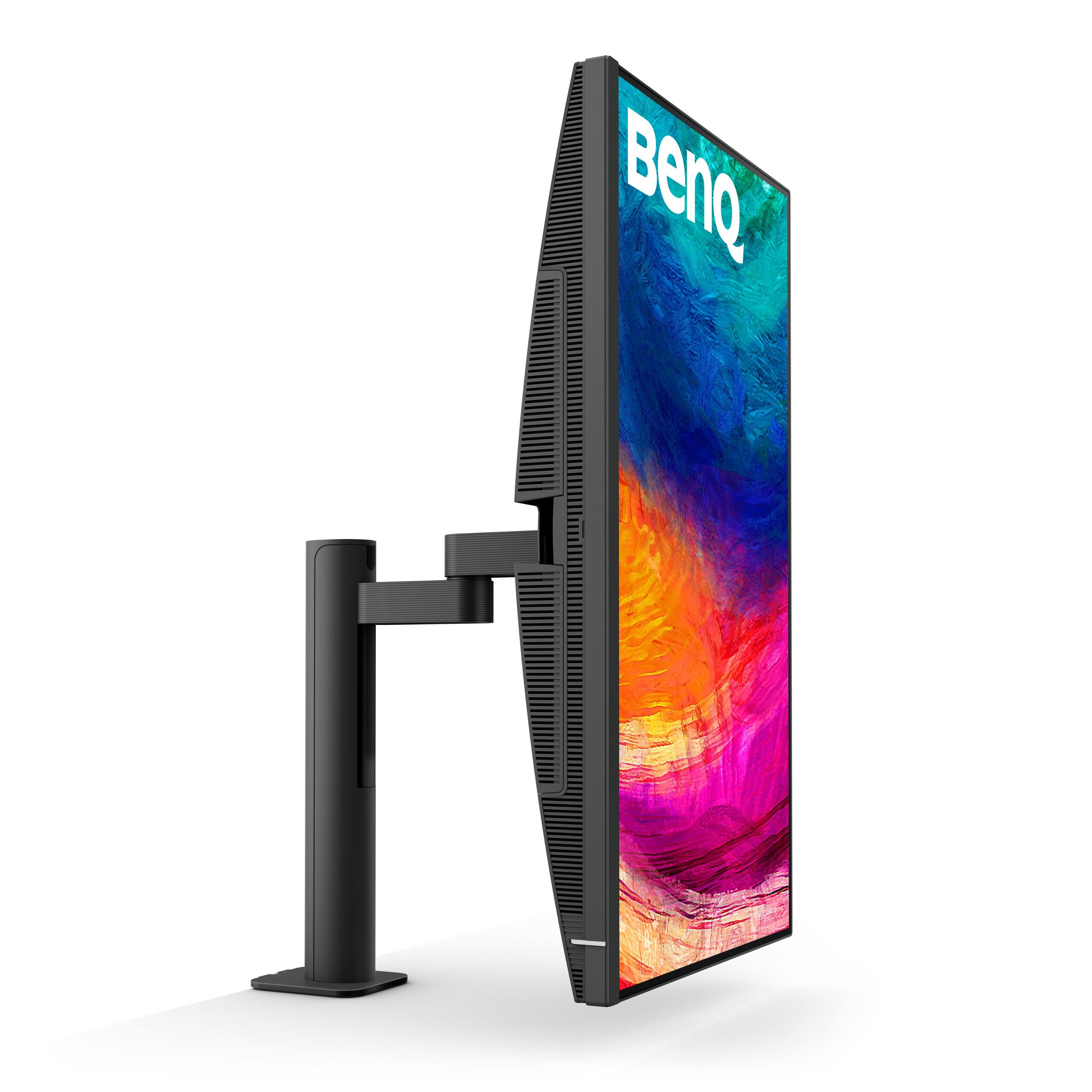 Left. BenQ - AQCOLOR PD3205UA Designer 31.5" IPS LED 4K UHD Monitor with HDR10 and Ergo Stand (HDMI/DP/USB-C 90W/USB Type B) - Gray.