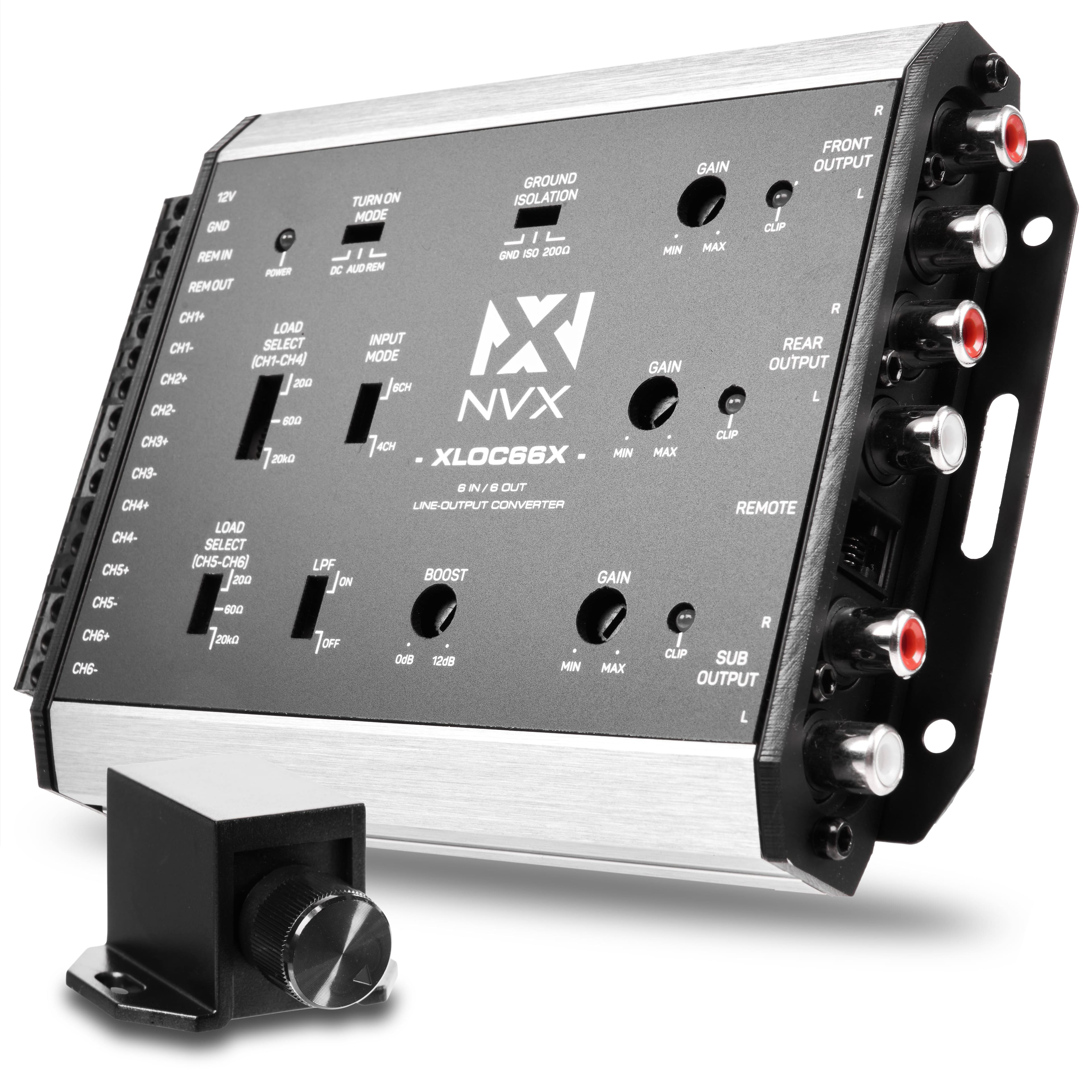 NVX - XLOC66X 6 inputs / 6 outputs High Voltage Active Line Output Converter with Impedance Matching and Remote Level Control