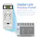 Digital LED Display Panel with 24-hour timer, adjustable thermostat, and fan only function
TEMP TIMER CHECK FILTER AUTO COOL LOW DRY MED FAN HIGH MODE ENERGY SAVER POWER
TIMER ON OFF SLEEP AUTO