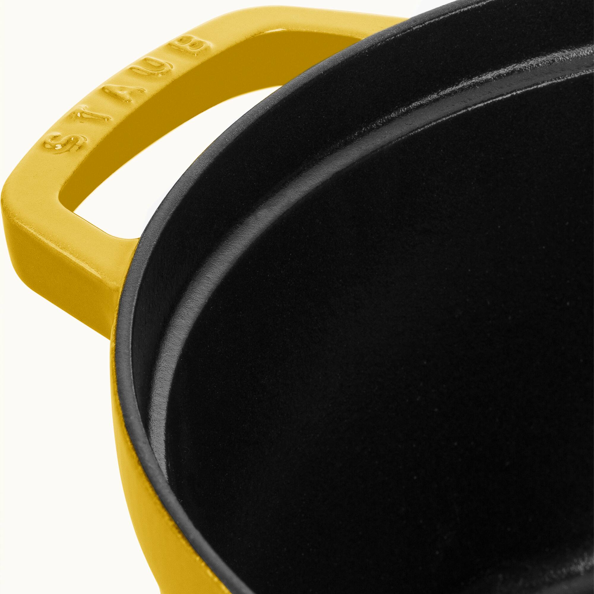 Alt View 8. Staub - Staub Cast Iron Round Cocotte, Dutch Oven, 7-quart, serves 7-8, Made in France, Citron - Citron.