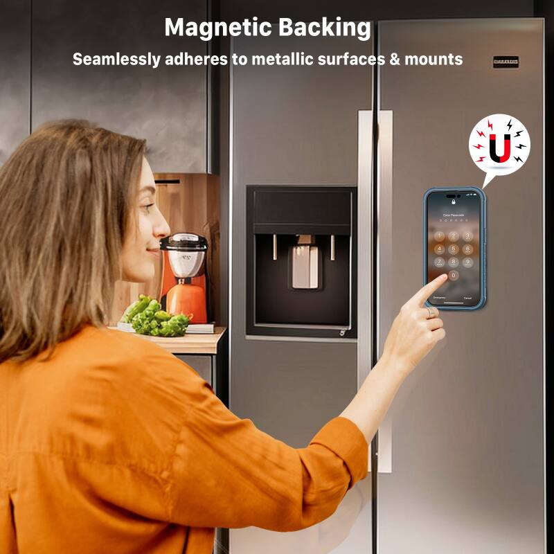 Magnetic Backing Seamlessly adheres to metallic surfaces & mounts.