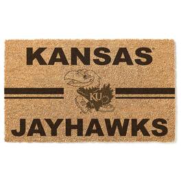 Jardine - Kansas Jayhawks 18" x 30" Team Logo Doormat - Brown