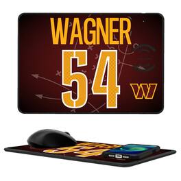 Keyscaper - Bobby Wagner Washington Commanders Wireless Charger and Mouse Pad - Black