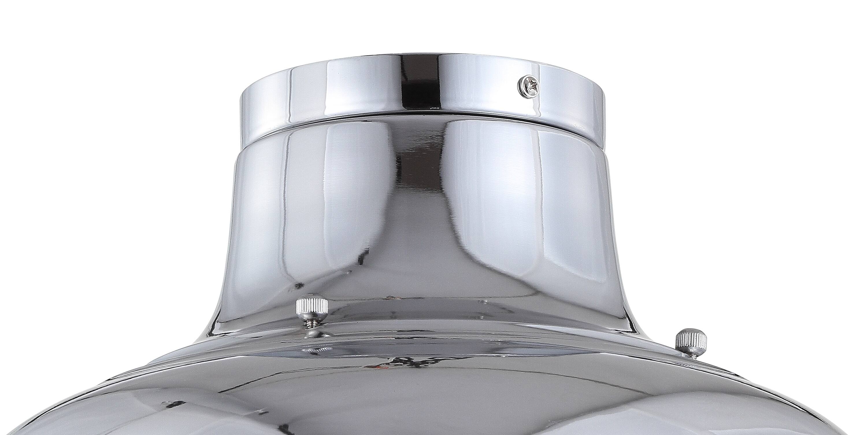 Alt View 4. Jonathan Y - Cameron 13" Metal LED Semi-Flush Mount, Chrome - Chrome.