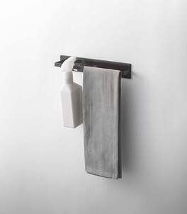 Yamazaki Home - Magnetic Kitchen Towel Hanger - Steel - Black
