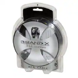 Pyle - Sound Around BRAND-X XXLYMFSQ 1 Foot Black/ Silver Dual Female to Single Male RCA "Y" Adapter