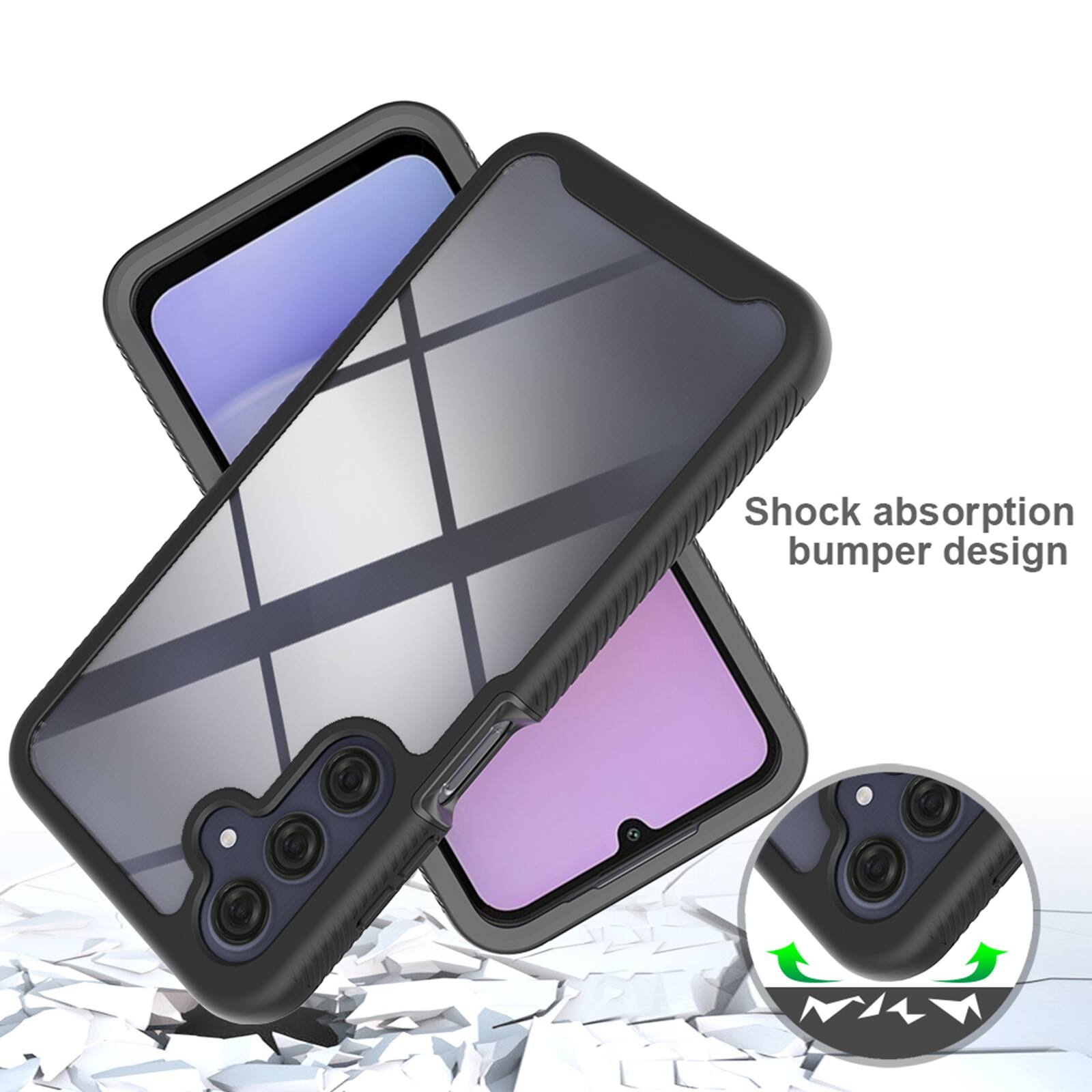 Shock absorption bumper design
