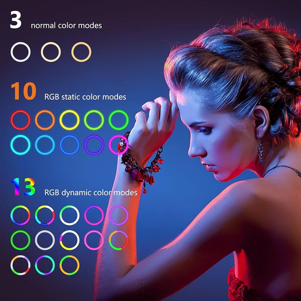 3 normal color modes

10 RGB static color modes

13 RGB dynamic color modes