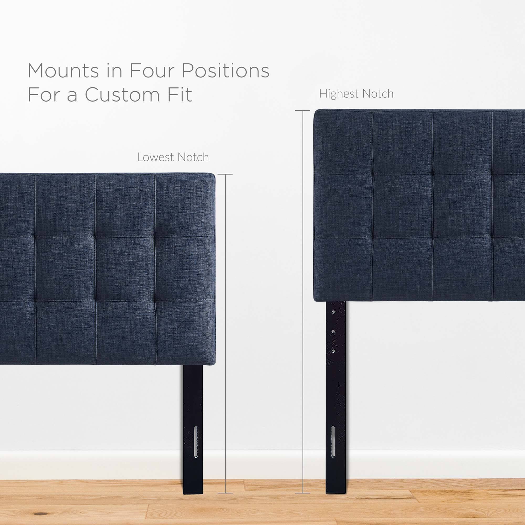 Mounts in Four Positions  
For a Custom Fit  

Lowest Notch  

Highest Notch